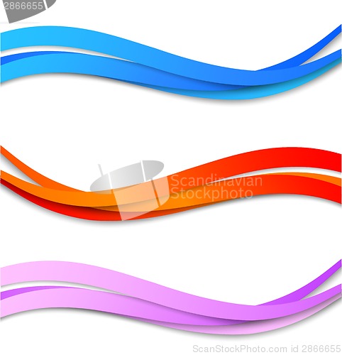 Image of Set of striped banners