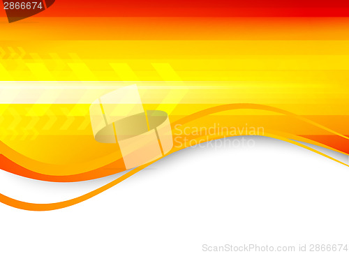 Image of Abstract wavy orange background