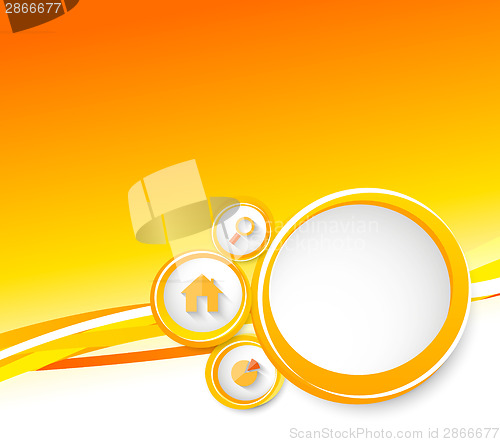 Image of real estate orange brochure with circles