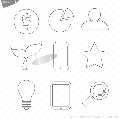 Image of Set of icons