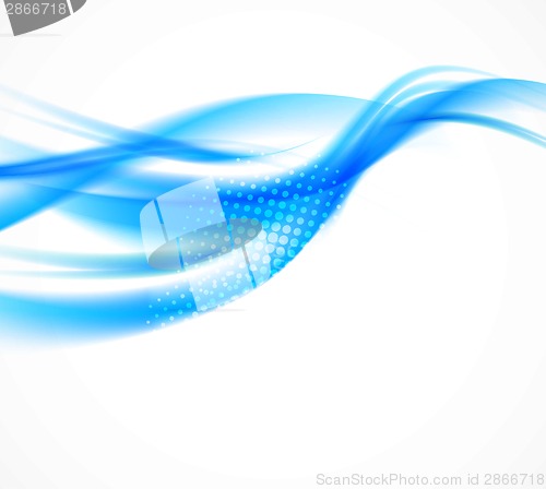 Image of Abstract wave blue background