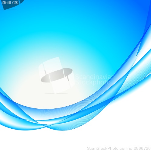 Image of Abstract wavy bakground in blue color