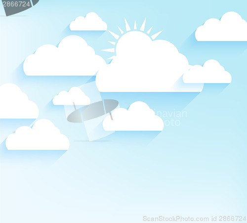 Image of Sky background in flat style