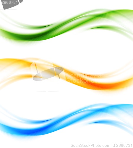 Image of Set of wavy banners