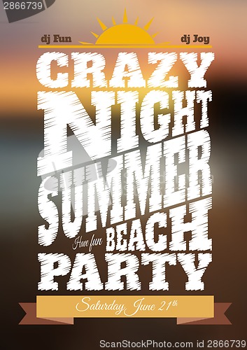 Image of Summer night party poster
