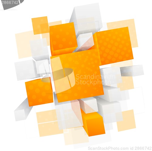 Image of Abstract background with 3d cubes