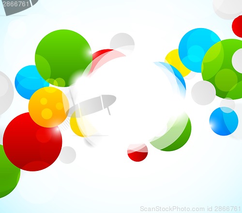 Image of Abstract colorful background with circles
