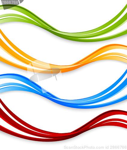 Image of Set of wavy banners