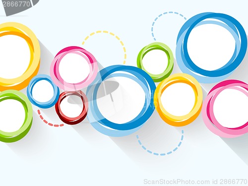 Image of Abstract background with colorful circles