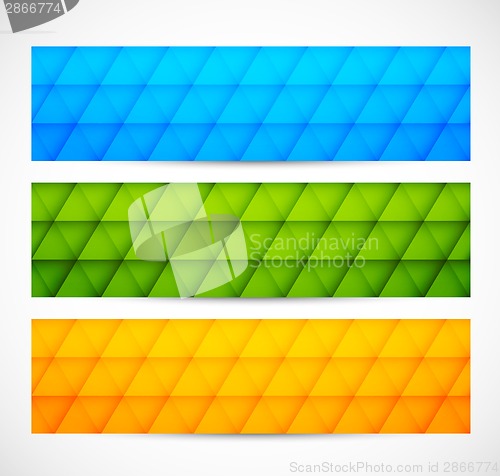 Image of Set of geometric banners