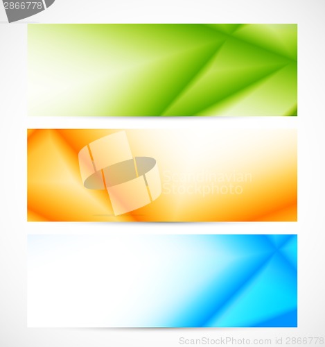 Image of Set of geometric banners