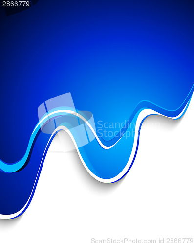 Image of wavy background in blue color