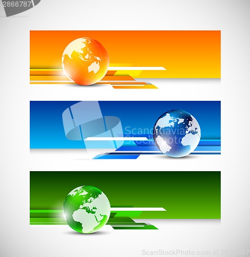 Image of Set of tech banners