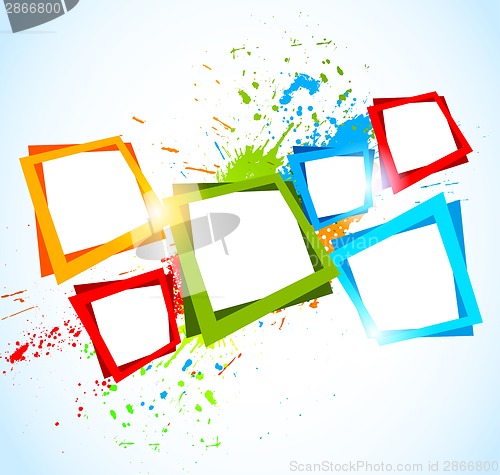 Image of Abstract colorful background with squares
