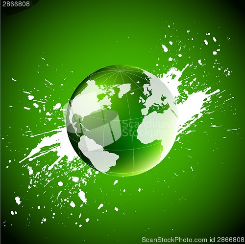 Image of Green world. Ecology concept