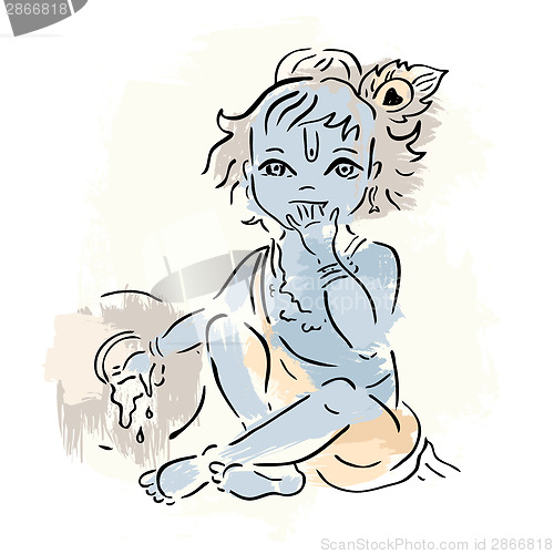 Image of Hindu God Krishna.