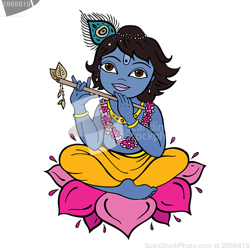 Image of Hindu God Krishna.