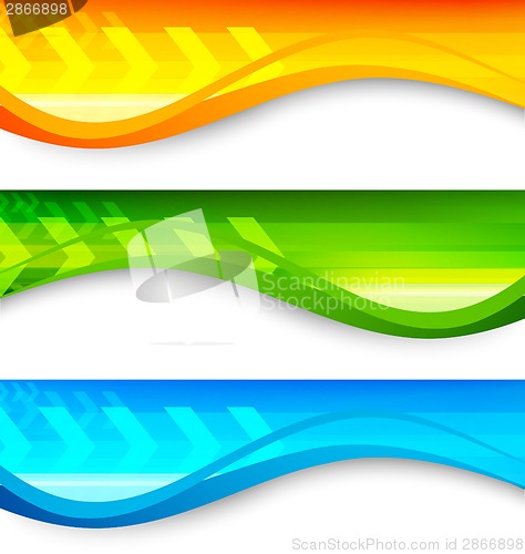 Image of Set of banners with arrows