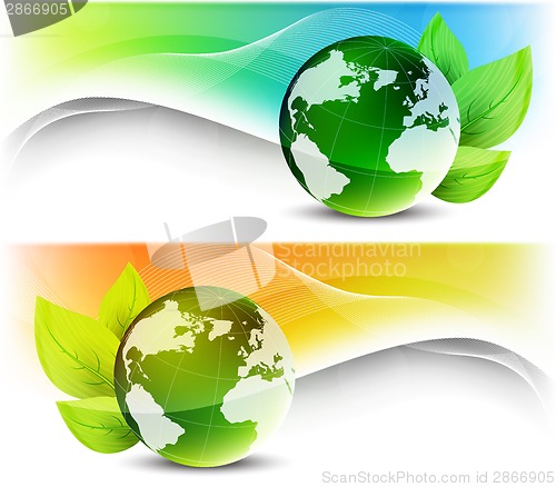 Image of Set of ecology banners