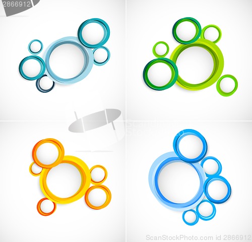 Image of Set of circles backgrounds