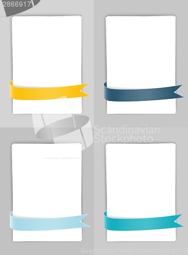 Image of Set of banners with ribbons