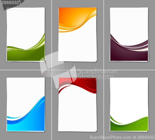 Image of Set of wavy brochures