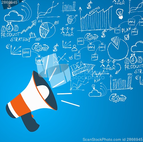 Image of Sketch business doodles background
