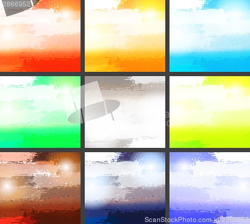 Image of Set of grunge backgrounds