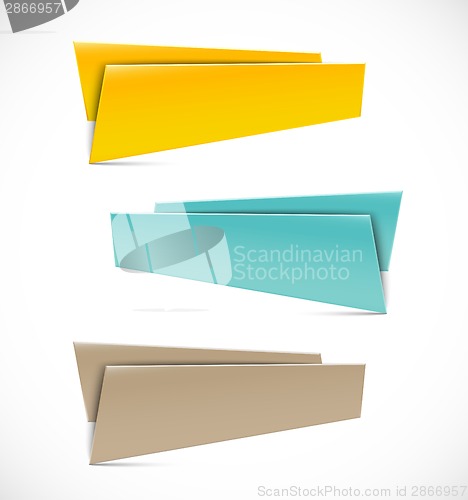 Image of Set of geometric banners