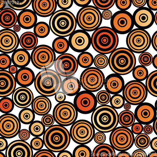 Image of Retro style seamless circle pattern