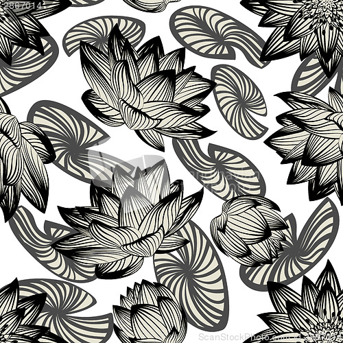 Image of Seamless vector floral pattern