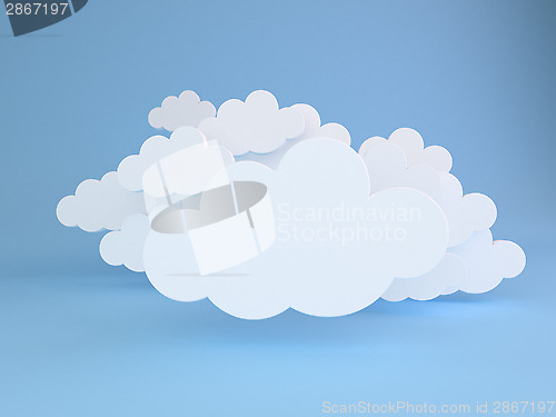 Image of White clouds over blue.