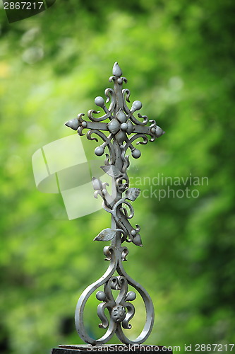 Image of iron cross grave