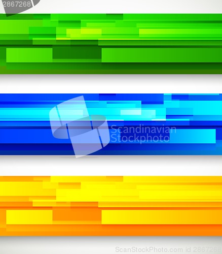 Image of Set of tech banners