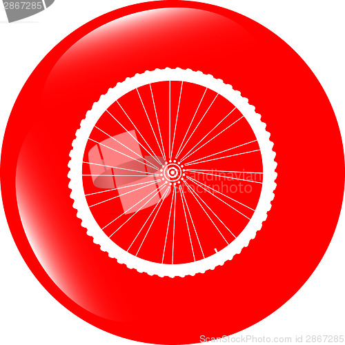 Image of bike wheels glossy web icon button