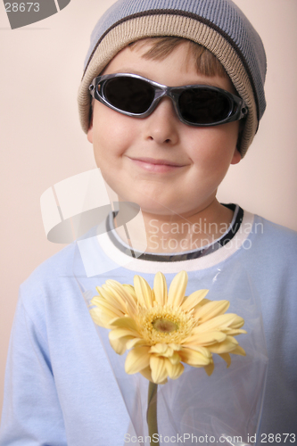 Image of Boy with a flower