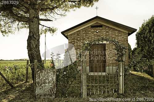 Image of Country church on a crossroads