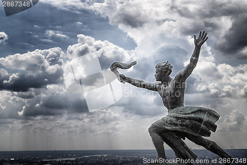 Image of Statue over danube in Budapest