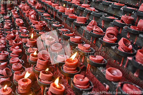 Image of Red Candle Offereings