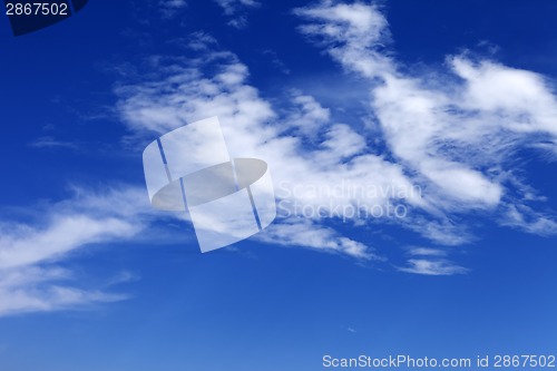 Image of Blue sky with clouds in nice windy day