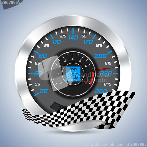 Image of Speedometer with rev counter