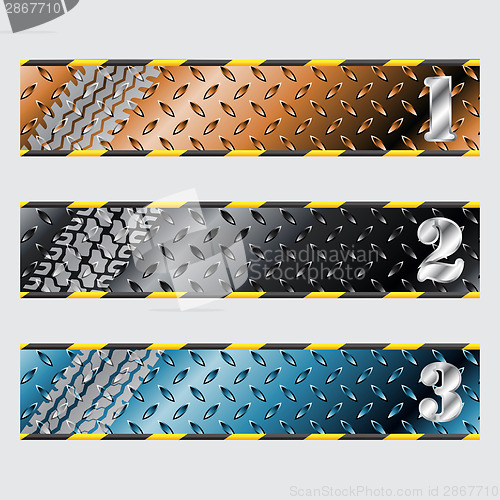 Image of Industrial plate label design set