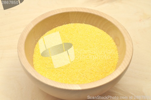 Image of Detailed but simple image of  polenta on white