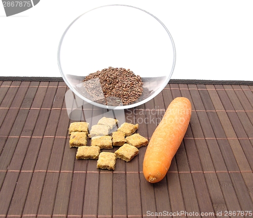 Image of Dog cookies and some baking ingredients