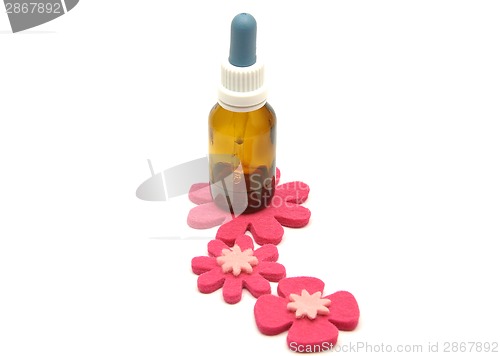 Image of Bach flower remedies and felt decoration