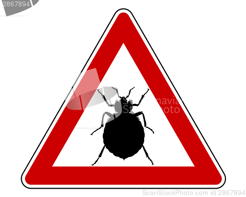 Image of Bedbug warning sign