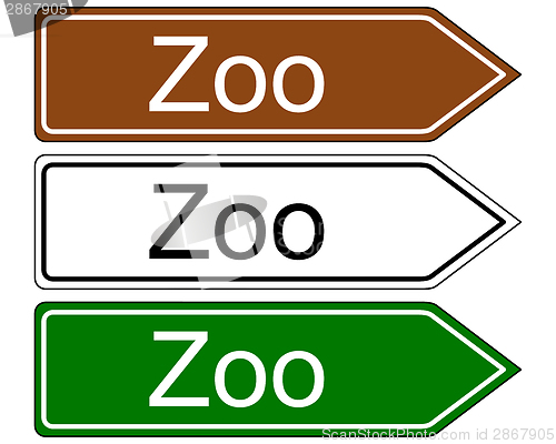 Image of Direction sign zoo