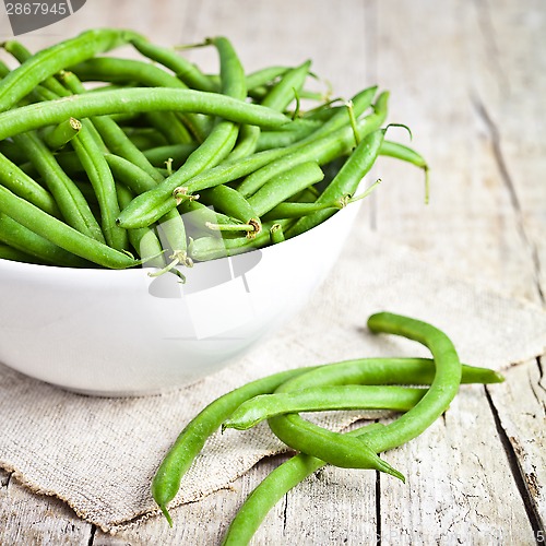 Image of green string beans in a bowl 