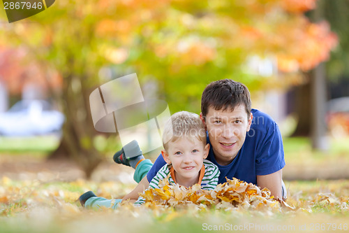 Image of family at fall