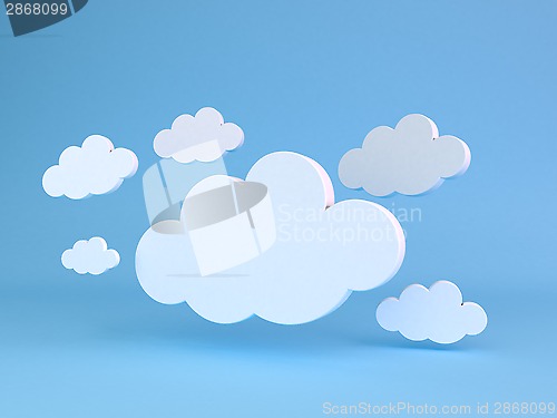 Image of Abstract shapes of clouds.